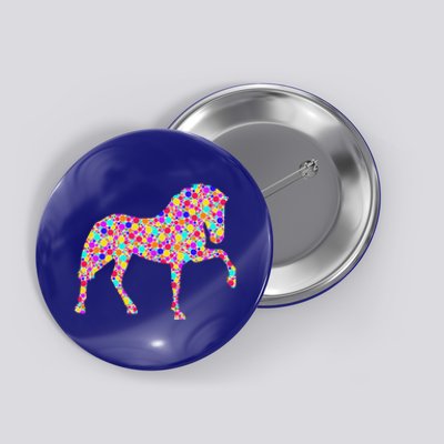 International Dot Day Colorful Dotted Horse Cute Gift Button