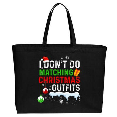 I DonT Do Matching Christmas Family Xmas Pajamas Couples Cotton Canvas Jumbo Tote