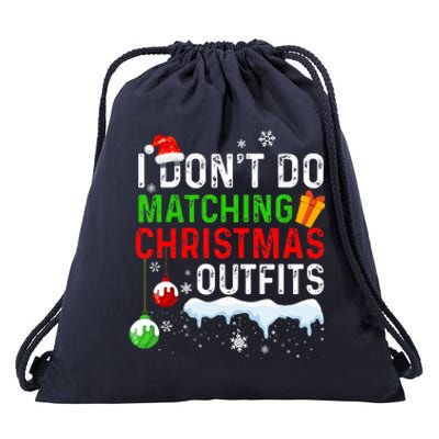 I DonT Do Matching Christmas Family Xmas Pajamas Couples Drawstring Bag