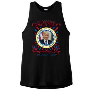 Inauguration Day Donald Trump 2025 Ladies PosiCharge Tri-Blend Wicking Tank