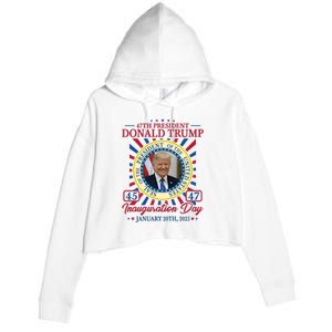 Inauguration Day Donald Trump 2025 Crop Fleece Hoodie