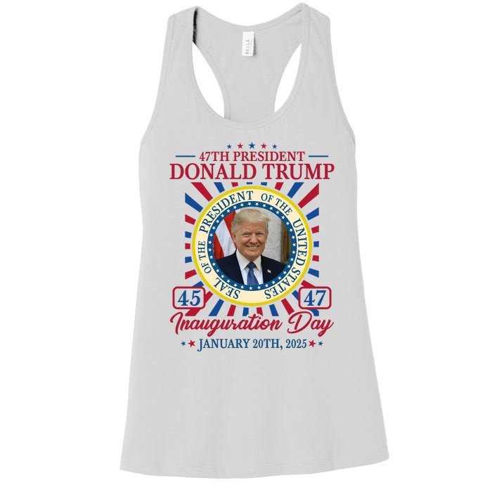 Inauguration Day Donald Trump 2025 Women's Racerback Tank