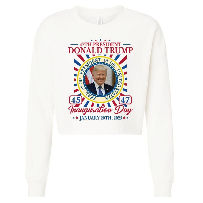 Inauguration Day Donald Trump 2025 Cropped Pullover Crew