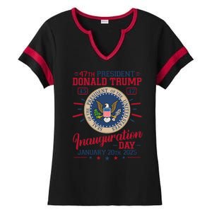 Inauguration Day Donald Trump 2025 Ladies Halftime Notch Neck Tee