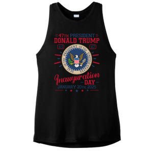 Inauguration Day Donald Trump 2025 Ladies PosiCharge Tri-Blend Wicking Tank