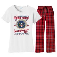 Inauguration Day Donald Trump 2025 Women's Flannel Pajama Set