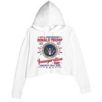 Inauguration Day Donald Trump 2025 Crop Fleece Hoodie