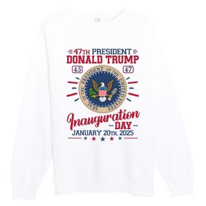 Inauguration Day Donald Trump 2025 Premium Crewneck Sweatshirt