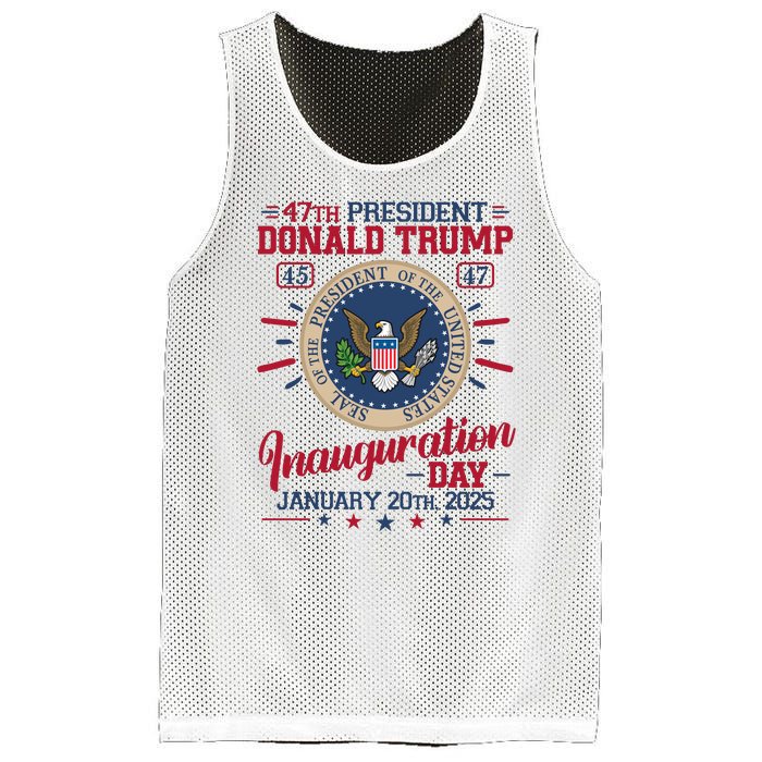 Inauguration Day Donald Trump 2025 Mesh Reversible Basketball Jersey Tank