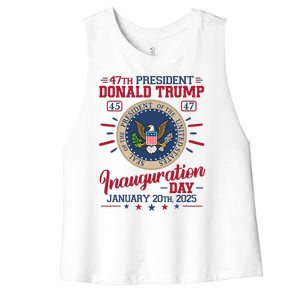 Inauguration Day Donald Trump 2025 Women's Racerback Cropped Tank