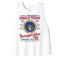 Inauguration Day Donald Trump 2025 Women's Racerback Cropped Tank