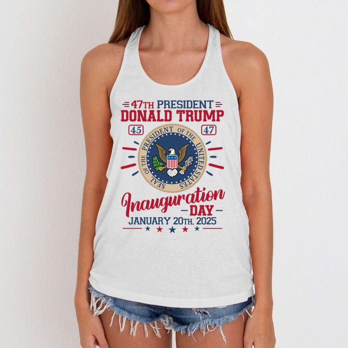 Inauguration Day Donald Trump 2025 Women's Knotted Racerback Tank