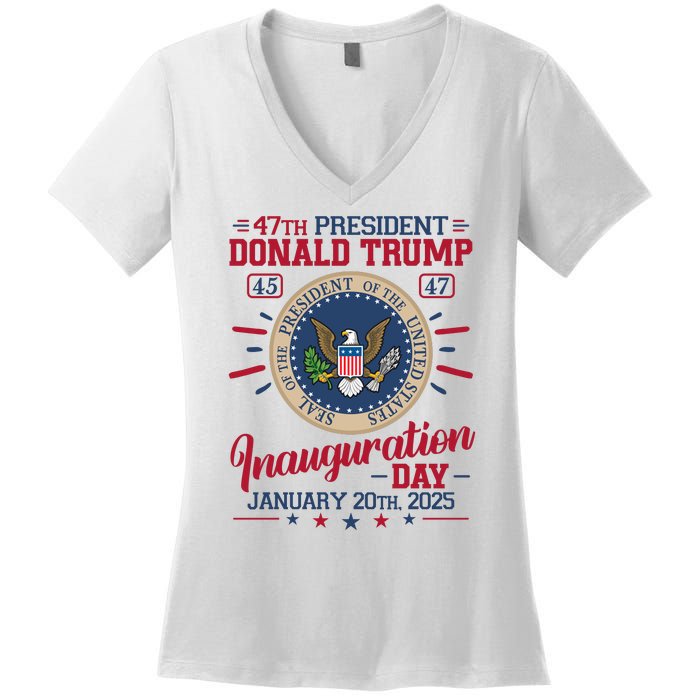 Inauguration Day Donald Trump 2025 Women's V-Neck T-Shirt