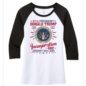 Inauguration Day Donald Trump 2025 Women's Tri-Blend 3/4-Sleeve Raglan Shirt