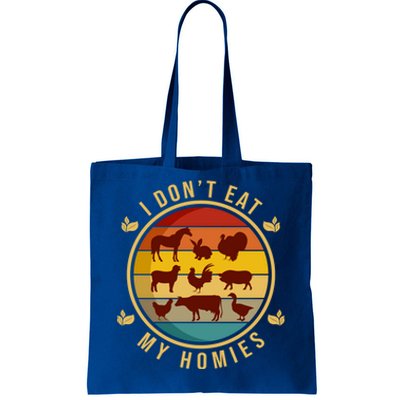 I Dont Eat My Homies Vegan Vegetarian Plant Powered Funny Gift Tote Bag