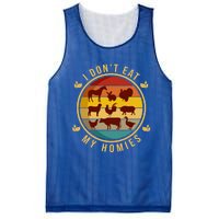 I Dont Eat My Homies Vegan Vegetarian Plant Powered Funny Gift Mesh Reversible Basketball Jersey Tank