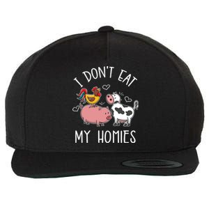 I Dont Eat My Homies Gift Wool Snapback Cap