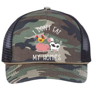 I Dont Eat My Homies Gift Retro Rope Trucker Hat Cap