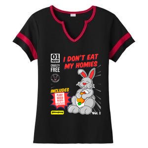 I Dont Eat My Homies Vegetarian Vegan Day Animal Lover Great Gift Ladies Halftime Notch Neck Tee