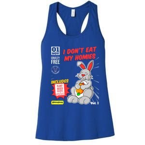 I Dont Eat My Homies Vegetarian Vegan Day Animal Lover Great Gift Women's Racerback Tank