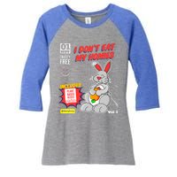 I Dont Eat My Homies Vegetarian Vegan Day Animal Lover Great Gift Women's Tri-Blend 3/4-Sleeve Raglan Shirt