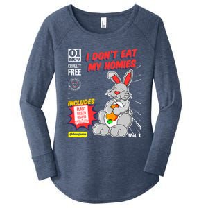 I Dont Eat My Homies Vegetarian Vegan Day Animal Lover Great Gift Women's Perfect Tri Tunic Long Sleeve Shirt