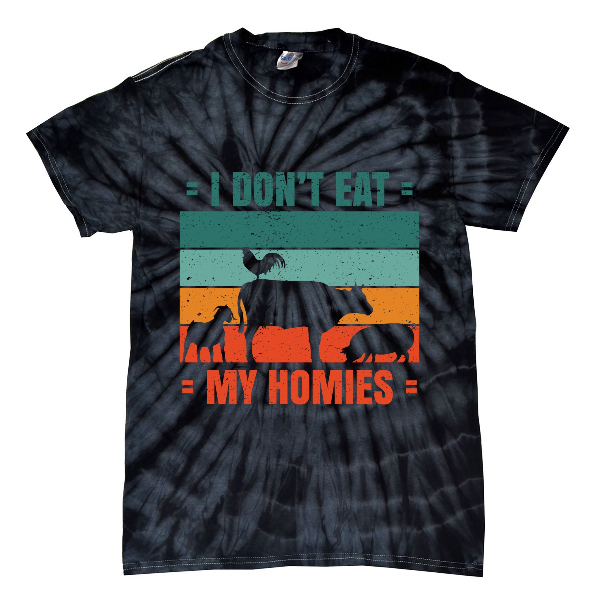 I Don't Eat My Homies Vegan Tie-Dye T-Shirt