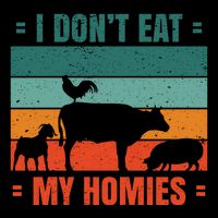 I Don't Eat My Homies Vegan Zip Tote Bag