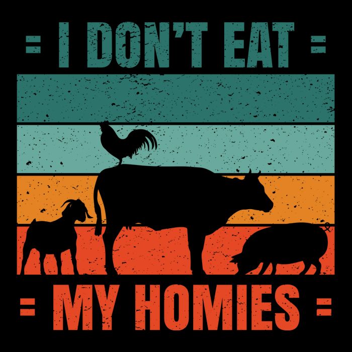 I Don't Eat My Homies Vegan Zip Tote Bag