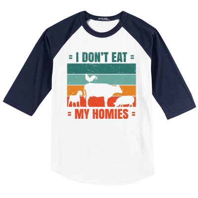 I Don't Eat My Homies Vegan Baseball Sleeve Shirt