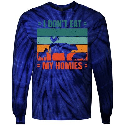 I Don't Eat My Homies Vegan Tie-Dye Long Sleeve Shirt