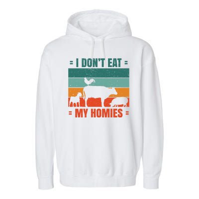 I Don't Eat My Homies Vegan Garment-Dyed Fleece Hoodie