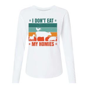 I Don't Eat My Homies Vegan Womens Cotton Relaxed Long Sleeve T-Shirt