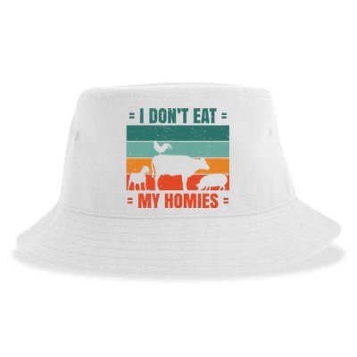 I Don't Eat My Homies Vegan Sustainable Bucket Hat