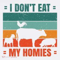 I Don't Eat My Homies Vegan Sustainable Bucket Hat