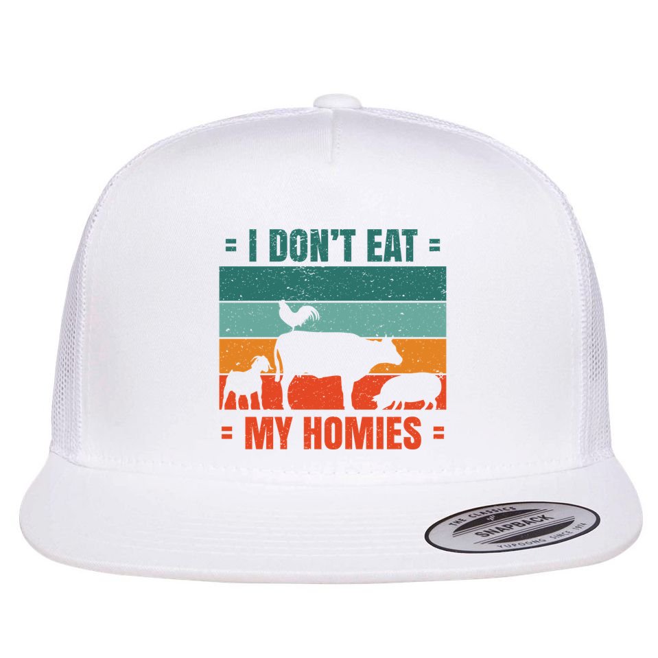 I Don't Eat My Homies Vegan Flat Bill Trucker Hat