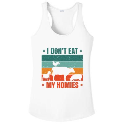 I Don't Eat My Homies Vegan Ladies PosiCharge Competitor Racerback Tank