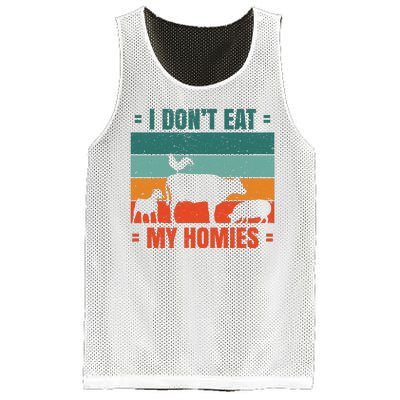 I Don't Eat My Homies Vegan Mesh Reversible Basketball Jersey Tank