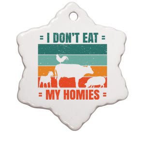 I Don't Eat My Homies Vegan Ceramic Star Ornament