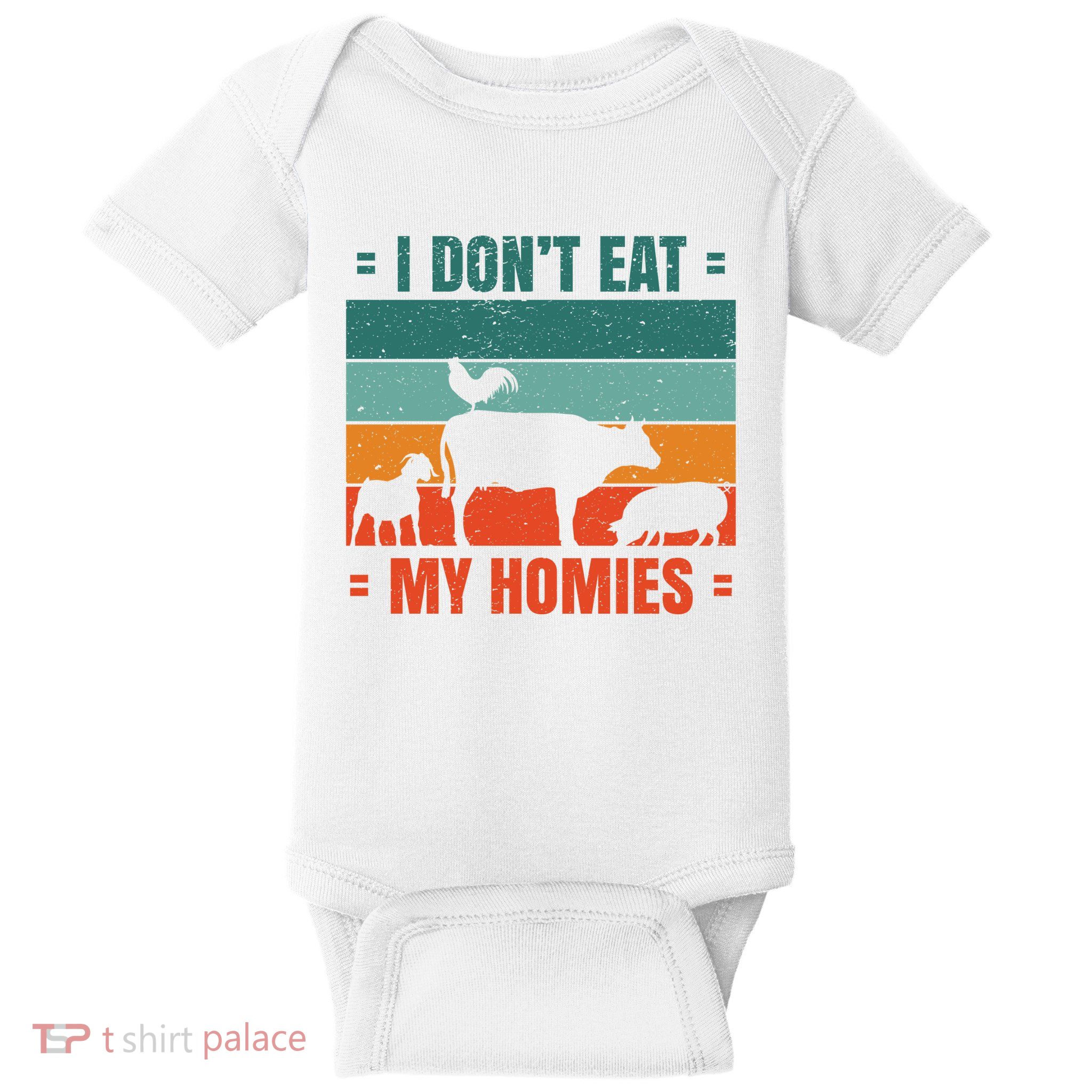 I Don't Eat My Homies Vegan Baby Bodysuit