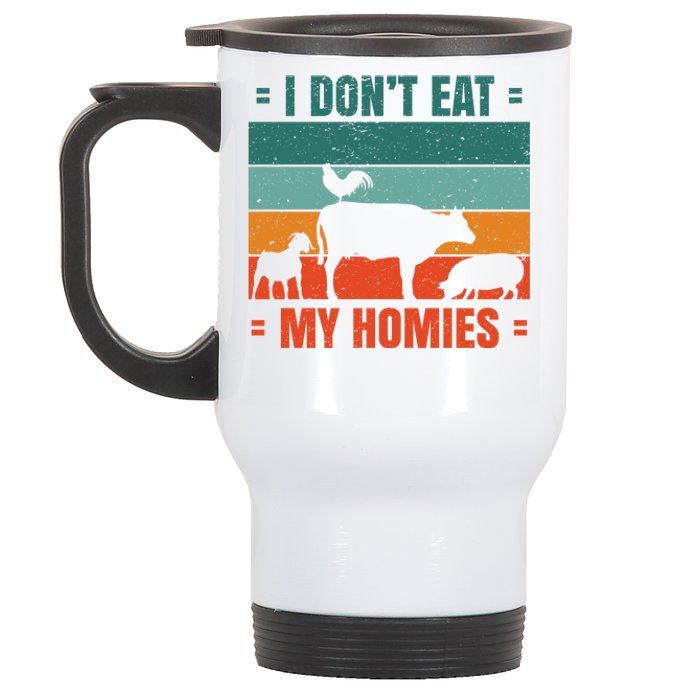 I Don't Eat My Homies Vegan Stainless Steel Travel Mug