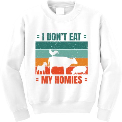I Don't Eat My Homies Vegan Kids Sweatshirt