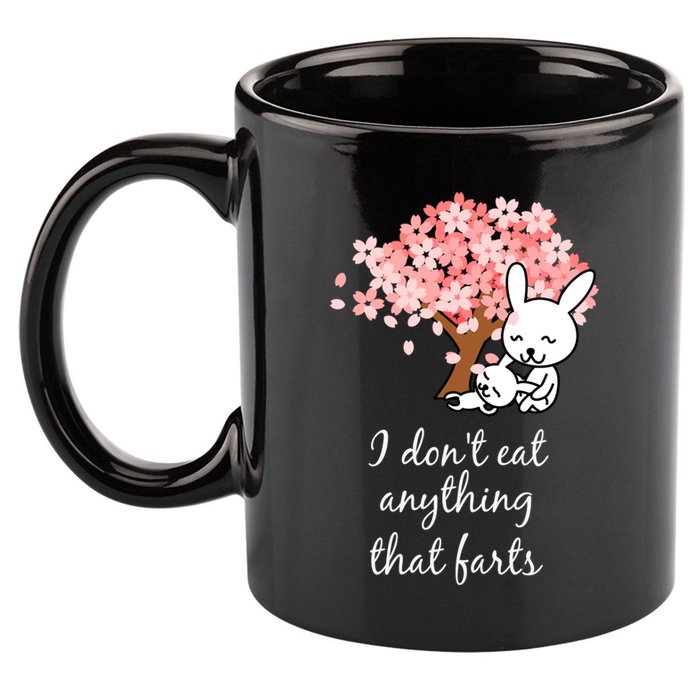 I Don’t Eat Anything That Farts Vegan Gift 11oz C Handle Ceramic Mug