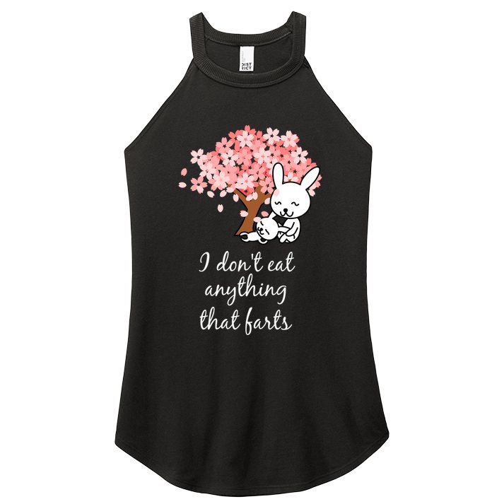 I Don’t Eat Anything That Farts Vegan Gift Women's Perfect Tri Rocker Tank
