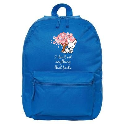 I Don’t Eat Anything That Farts Vegan Gift 16 in Basic Backpack