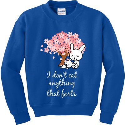 I Don’t Eat Anything That Farts Vegan Gift Kids Sweatshirt