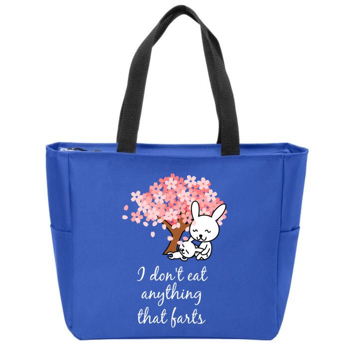 I Don’t Eat Anything That Farts Vegan Gift Zip Tote Bag