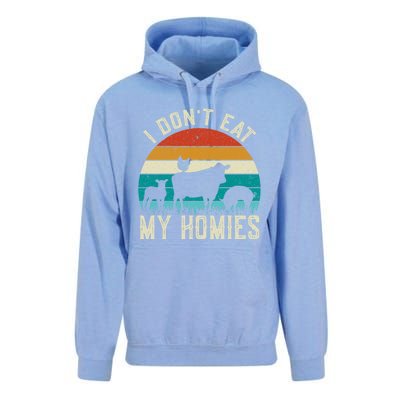 I Dont Eat My Homies Veggie Funny Veganism Cool Gift Unisex Surf Hoodie