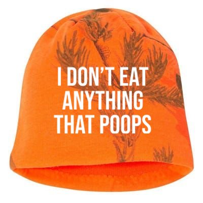 I Dont Eat Anything That Poops Fart Vegan Plant Powered Cute Gift Kati - Camo Knit Beanie