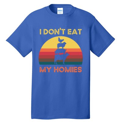 I Dont Eat My Homies Vintage Retro Vegetarian Nutrition Cute Gift Tall T-Shirt